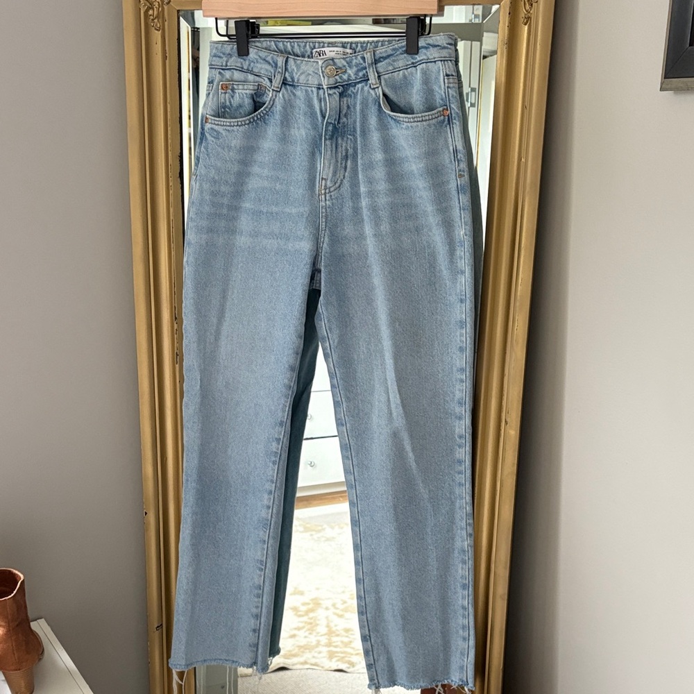 Zara denim with raw hem